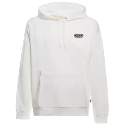 Moschino White Cotton Sweater In Neutral
