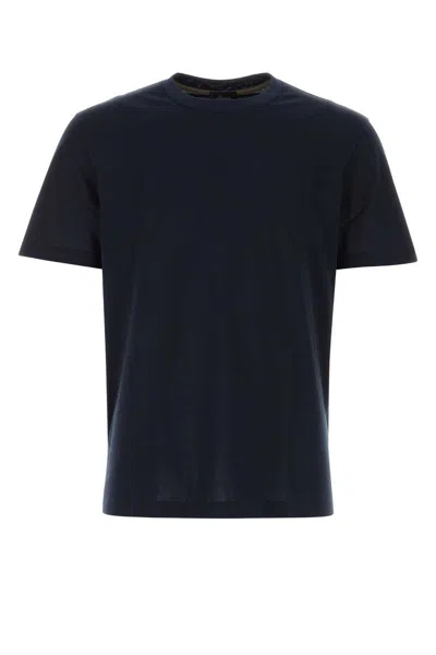 Brioni Cotton Jersey T-shirt In Blue