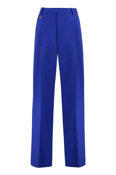 Burberry Wool Pant In Blue