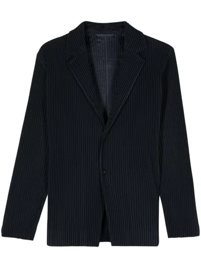 Issey Miyake Homme Plisse'  Jackets And Vests In Blue