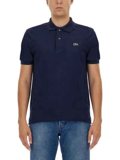 Lacoste Polo With Logo In Blue