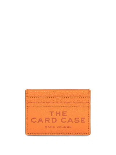 Marc Jacobs The Card Case Leather Cardholder In Orange