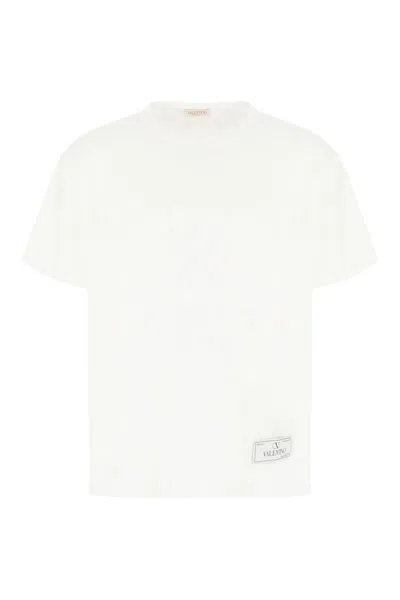 Valentino Logo Cotton T-shirt In White