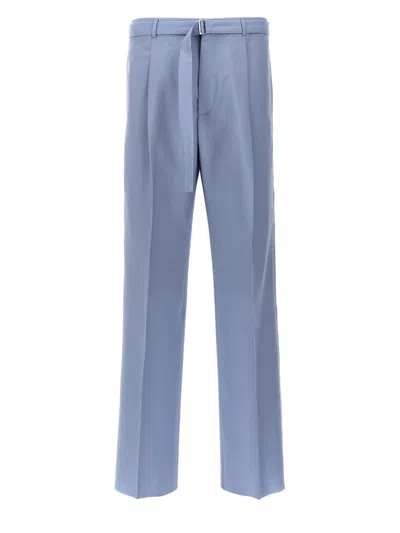 Lanvin Front Pleat Pants In Blue