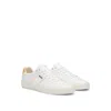Hugo Boss Cupsole Lace-up Trainers With Contrast Logo In White