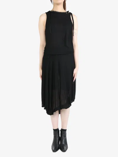 Kiko Kostadinov Women Hellesen Jersey Dress In Jade Black/mystic Black