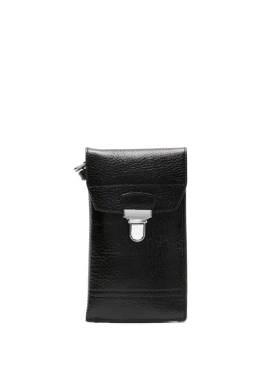 Lemaire Gear Leather Shoulder Bag In Br495 Espresso
