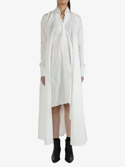 Marc Le Bihan Women Chemise Kimono Drapee Manches Longues Dress In Blanc