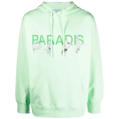 3paradis Logo-print Cotton Hoodie In Green