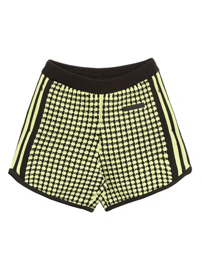 Adidas Originals By Wales Bonner Shorts In Semi Frozen Yellow Night Brown