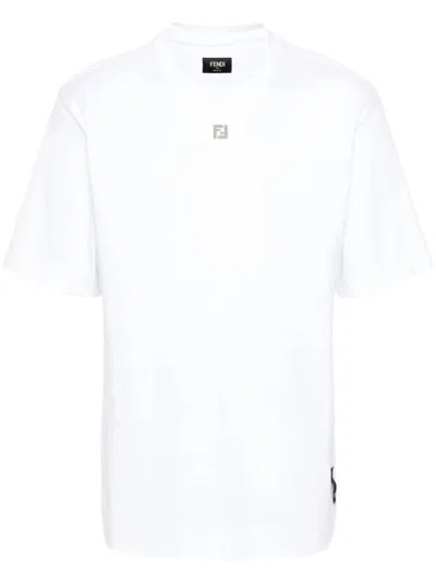 Fendi Tshirt Mj Ff Metal Clothing In White