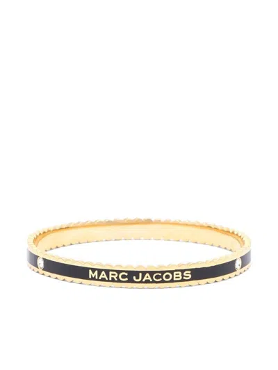 Marc Jacobs The Medallion Scalloped Bangle Accessories In Black