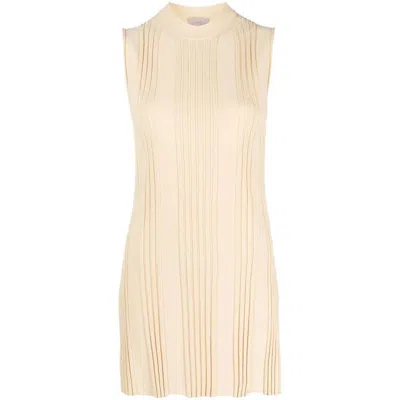 Mrz Pleat-detail Tank Top In Neutrals