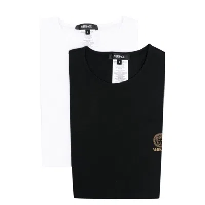 Versace T-shirts In White/black