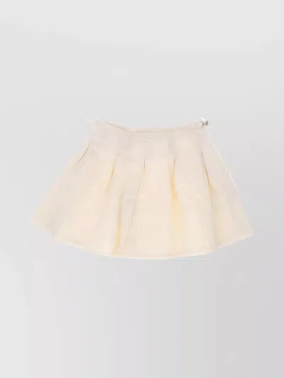 Our Legacy Object Mini Skirt Pleated In Beige