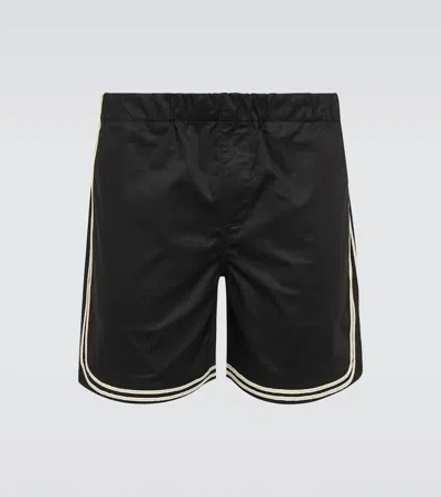 Commas Cotton Shorts In Black