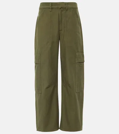 Citizens Of Humanity Marcelle Wide-leg Cargo Pants In Green