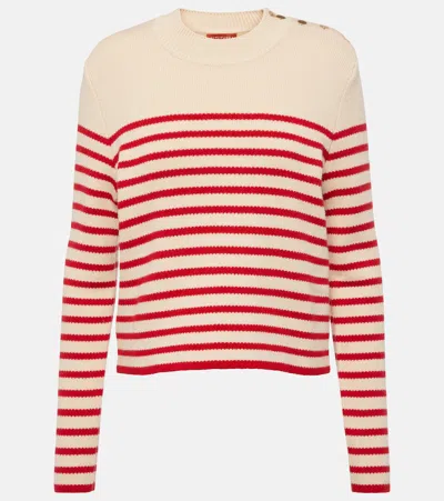 Altuzarra oz Striped Cotton And Cashmere Sweater In Red