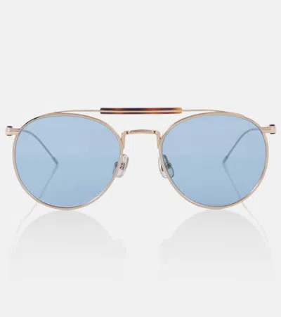Brunello Cucinelli Aviator Sunglasses In Gold