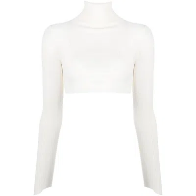 Alessandro Vigilante Cut Out-back Cropped Top In White