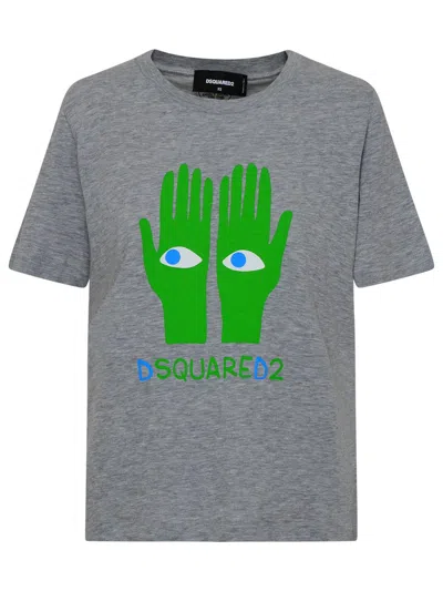 Dsquared2 Cotton Blend T-shirt In Gray