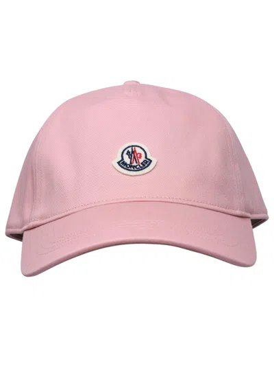 Moncler Woman  Pink Cotton Hat
