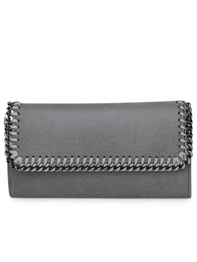 Stella Mccartney Woman  Recycled Polyester Falabella Continental Wallet In Gray