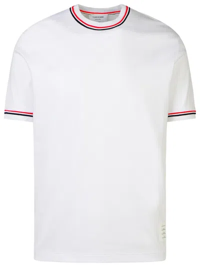 Thom Browne Man  'milano' White Cotton T-shirt