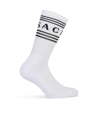 Versace Man  White Cotton Socks