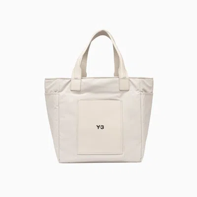 Y-3 Lux Logo-print Tote Bag In Neutrals