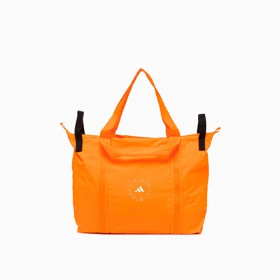 Adidas By Stella Mccartney Logo-raised Luggage Bag In Orange