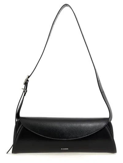 Jil Sander 'cannolo' Large Shoulder Bag In Black