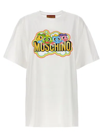 Moschino White Puzzle Bobble T-shirt In Blanco