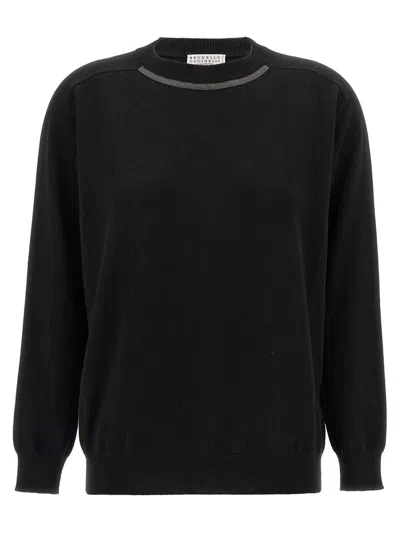 Brunello Cucinelli Monile Sweater In Black