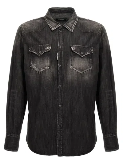 Dsquared2 Classic Western Shirt, Blouse Black