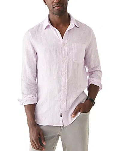 Faherty Laguna Linen Shirt (tall) In Lavender