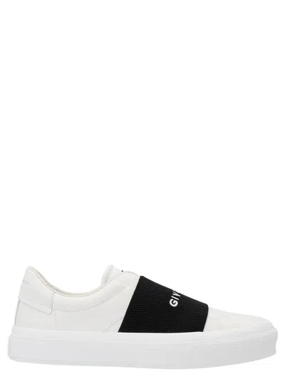 Givenchy City Court Sneakers In White/black