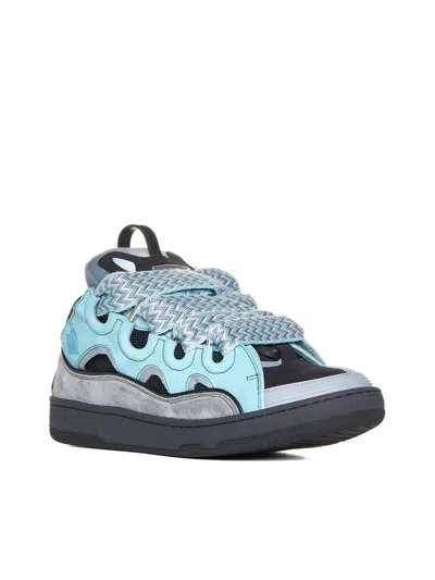 Lanvin Sneakers In Light Blue/anthracite