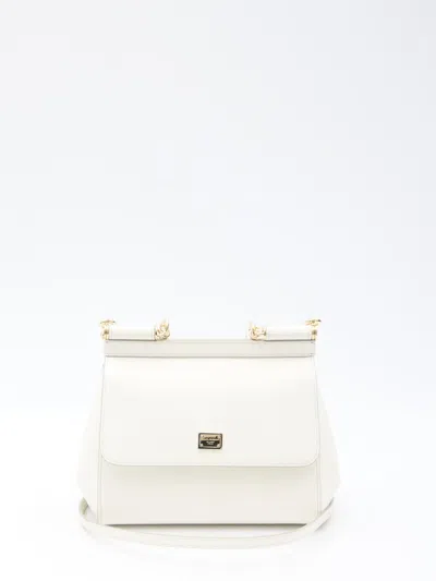 Dolce & Gabbana Medium Sicily Handbag In White