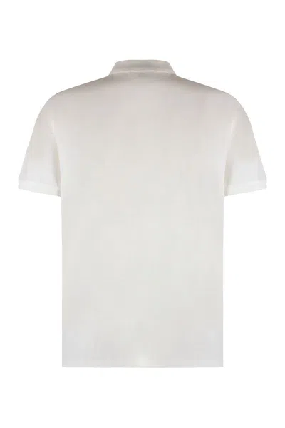 C.p. Company Cotton Piqué Polo Shirt In Neutral