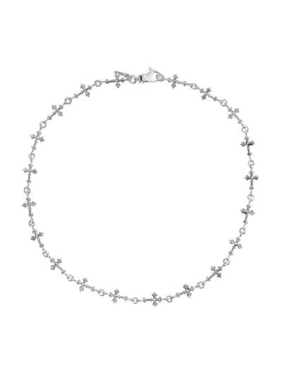 Emanuele Bicocchi Avelli Cross Necklace In Silver