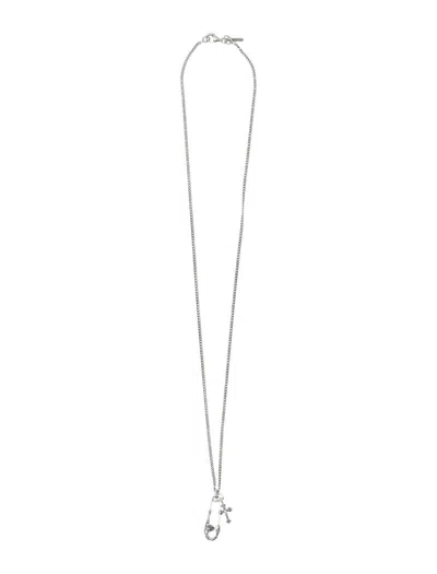 Emanuele Bicocchi Necklace Cross And Pin In Silver