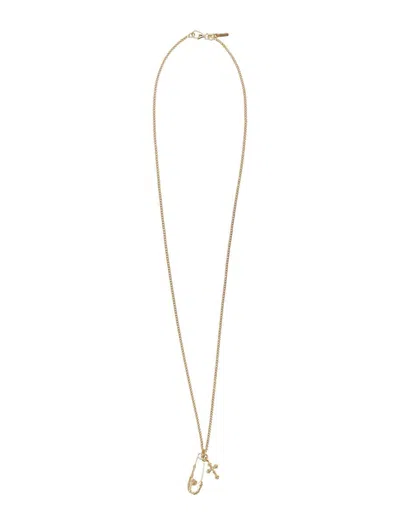 Emanuele Bicocchi Necklace Cross And Pin In Gold