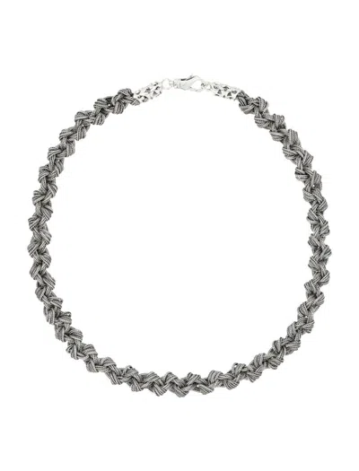 Emanuele Bicocchi New Rope Knot Necklace In Silver