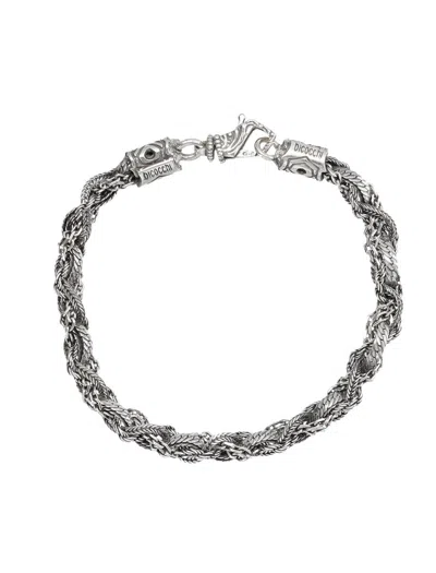 Emanuele Bicocchi Round Braid Small Bracelet In Silver