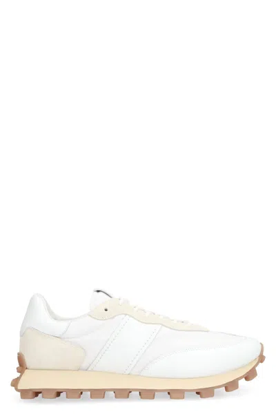 Tod's 1t Techno-fabric And Leather Sneakers In White