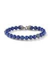 David Yurman Men's Spiritual Beads Bracelet In Sterling Silver In Lapis Lazuli