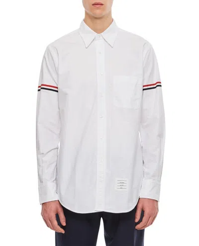 Thom Browne Striped Cotton Shirt In White