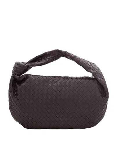 Bottega Veneta Leather Teen Jodie Shoulder Bag In Brown