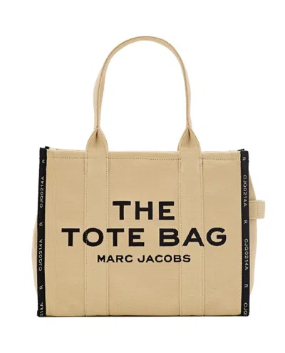 Marc Jacobs The Large Canvas Jacquard Tote In Brown
